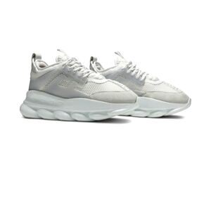 Versace  Men's Chain Reaction Sneakers in White Size 45/US 12